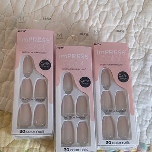 imPRESS Nude Coffin Shape Press-On Nails